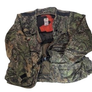 Mossy Oak Super Elite Hybrid NWTF Hunting Jacket Camo Mesh Utility Pockets 2XL
